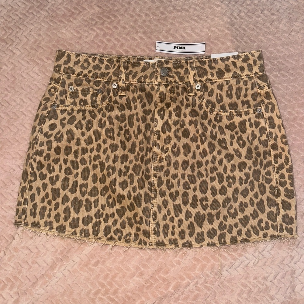 PINK Victoria's Secret Animal Print Mini Skirt